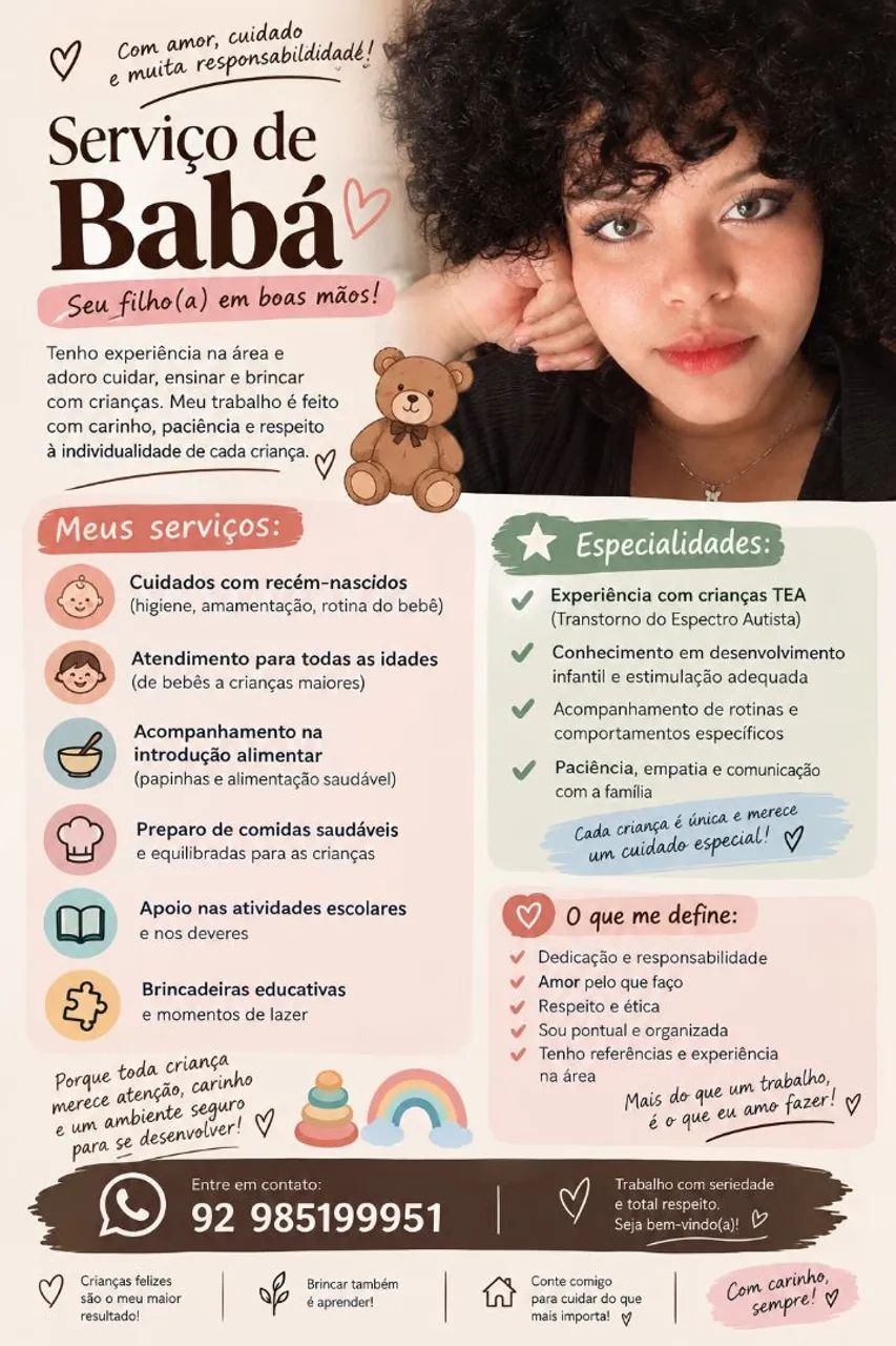 Babá com excelência.