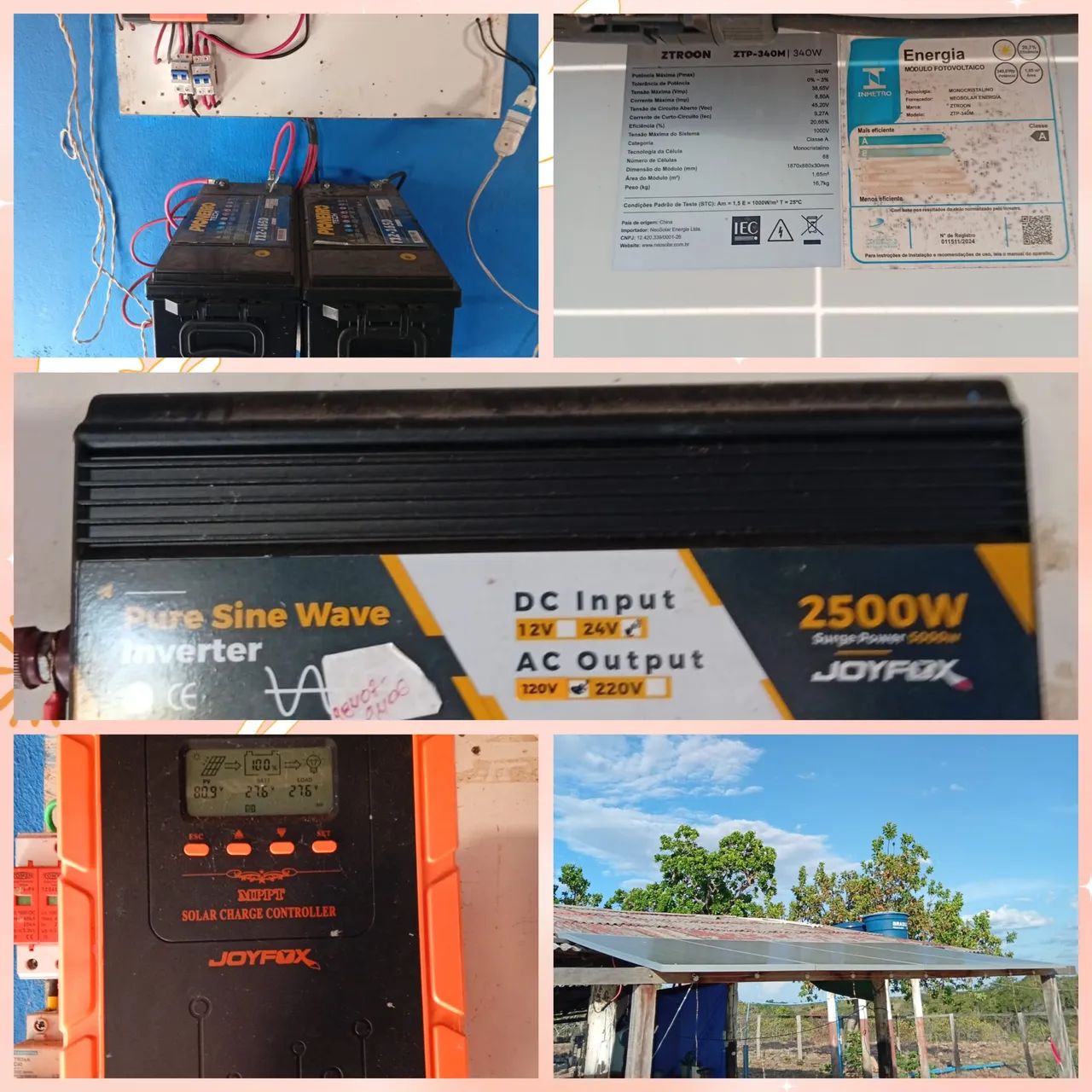 Kit de placa solar, só pegar e ligar. - Foto 2