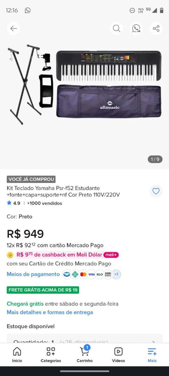 Teclado Yamaha - Foto 2