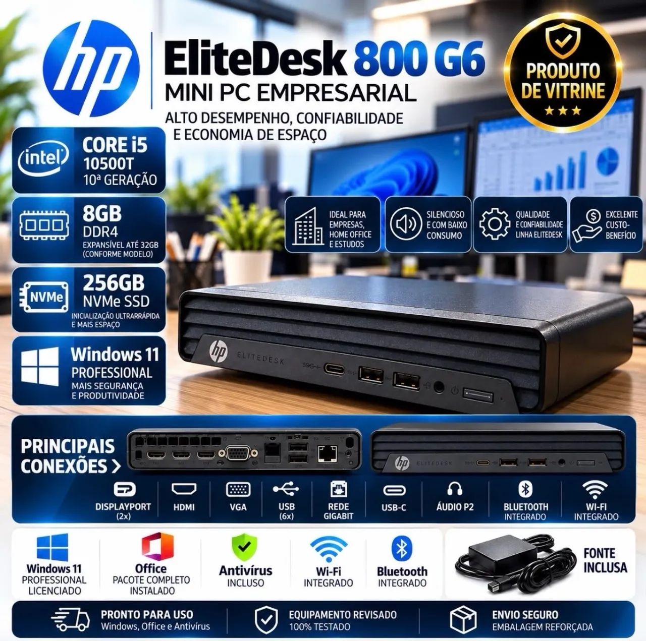 ? MINI PC HP ELITEDESK PRO G6 - 10ª GERAÇÃO ?