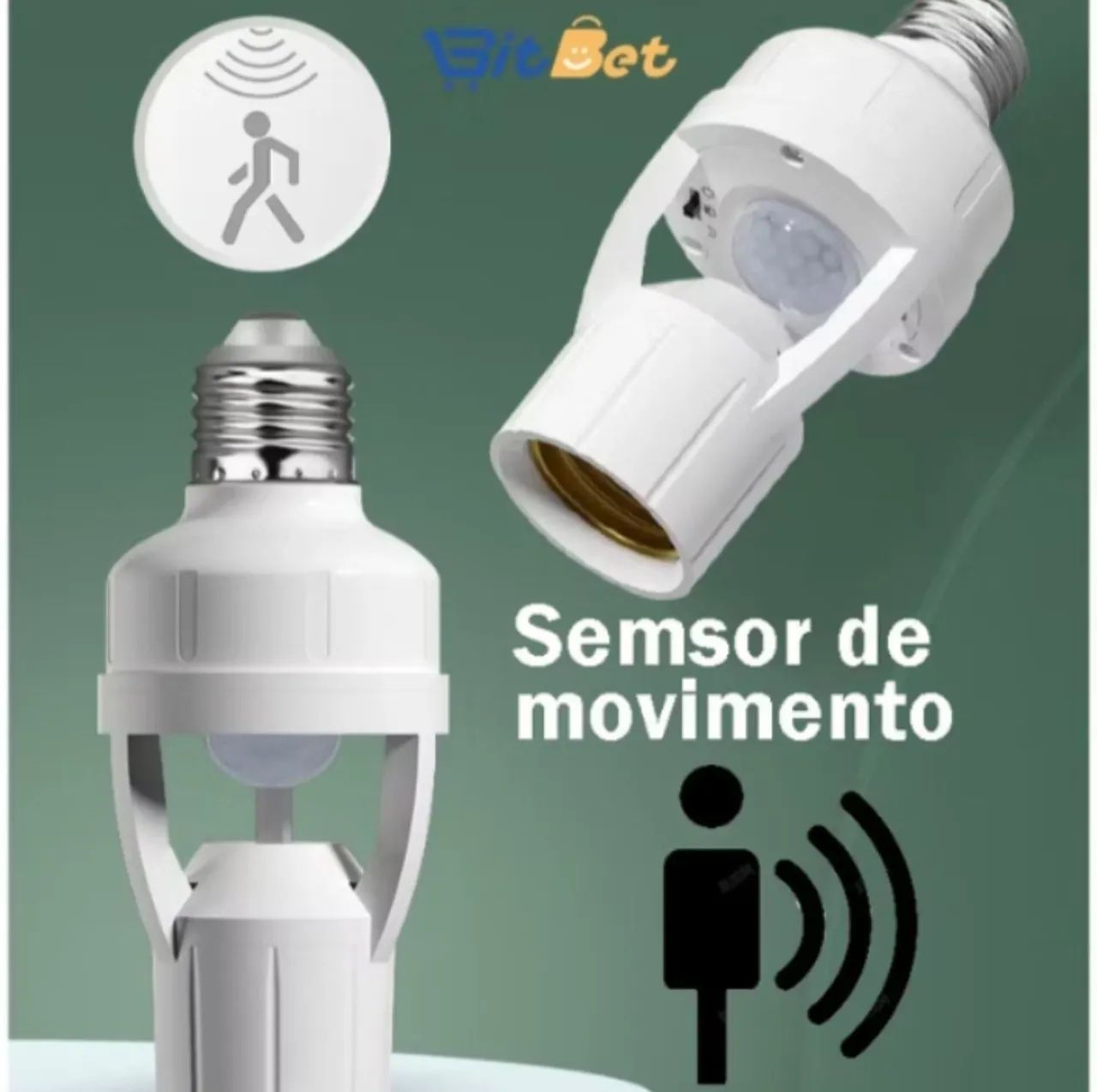 Lâmpada (soquete) com sensor de presença e sensor de movimento 