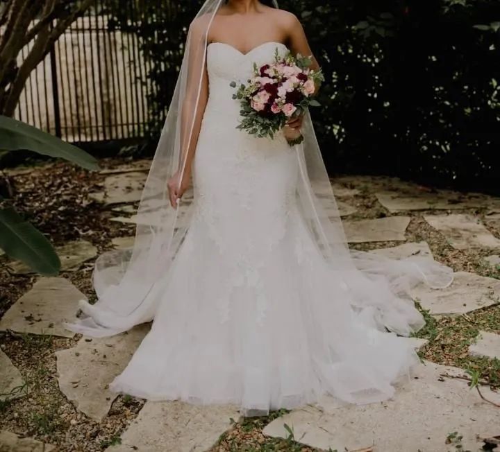 Vestido de noiva e véu  - Foto 4
