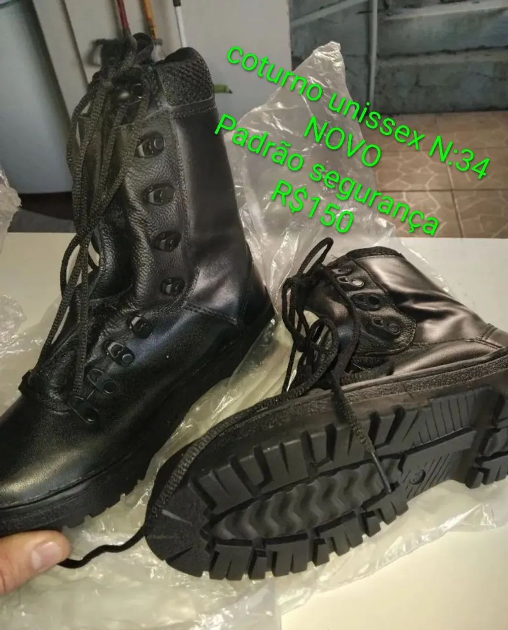 Coturno militar  n:34  NOVO<br>Edson 51- * whats<br>