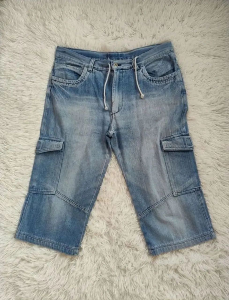 Bermuda Jeans Masculina Cargo GG - Foto 2