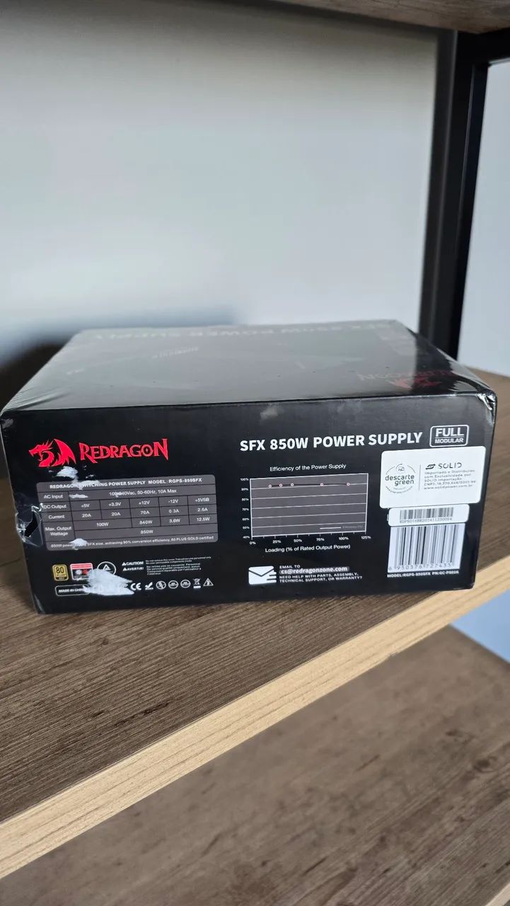 Fonte Redragon SFX 850w full modular 80 plus gold - Foto 2