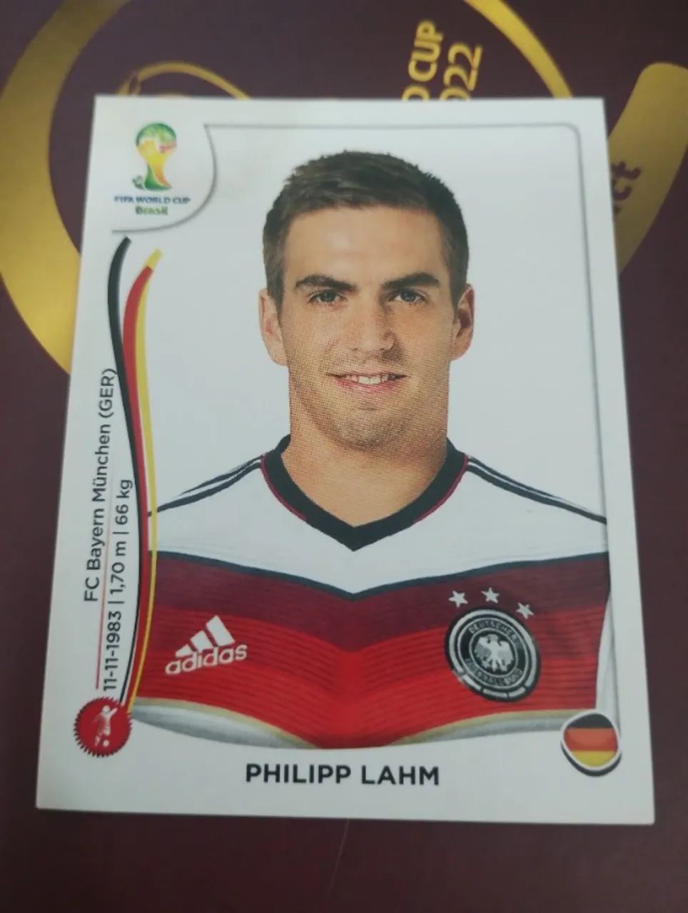 Figurinhas Lukas Podolski e Philippe Lahm Copa 2014 - Foto 2