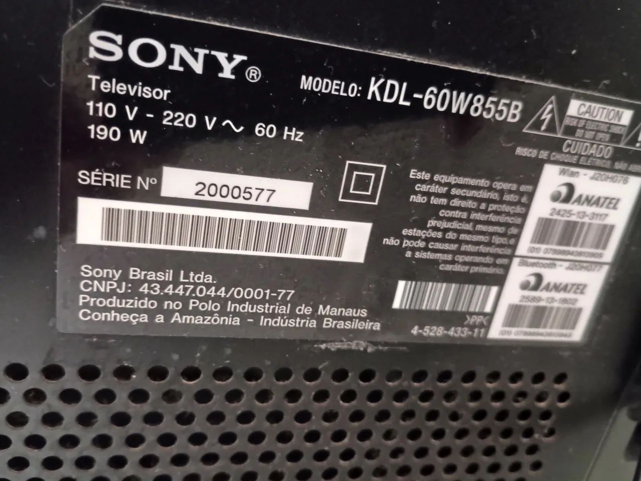 TV  60 SONY BRAVIA SMARTV COM DEFEITO  - Foto 2