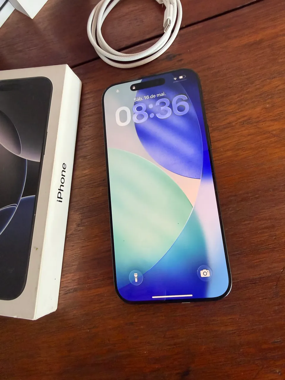 iPhone 16 Pro Max 512GB White titanium, Seminovo impecável