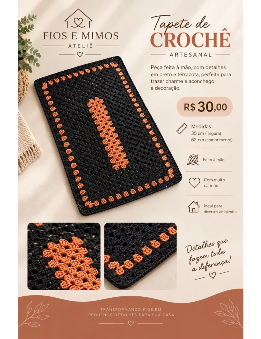 Tapete de crochê 