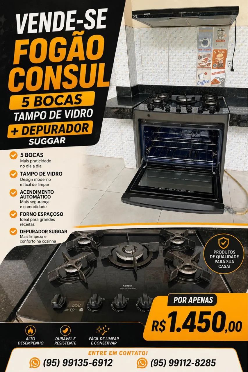 Fogão Consul 05 bocas