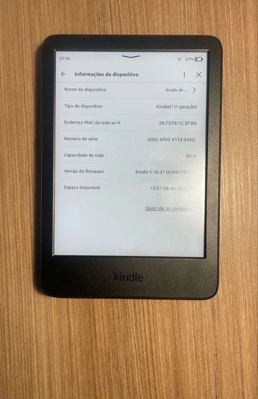 Kindle 11 geração 