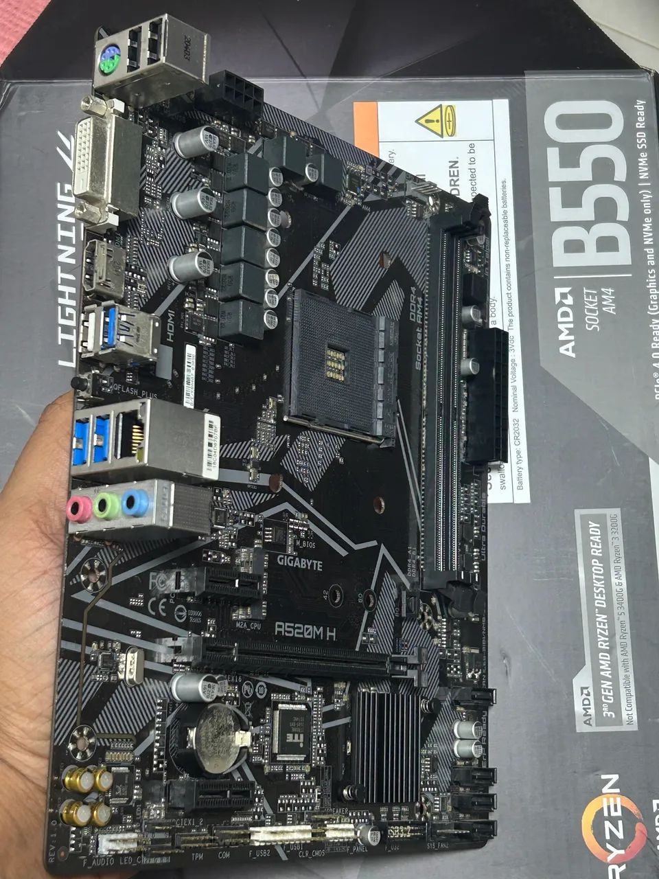 Placa mãe Gigabyte A520m-h - Foto 4