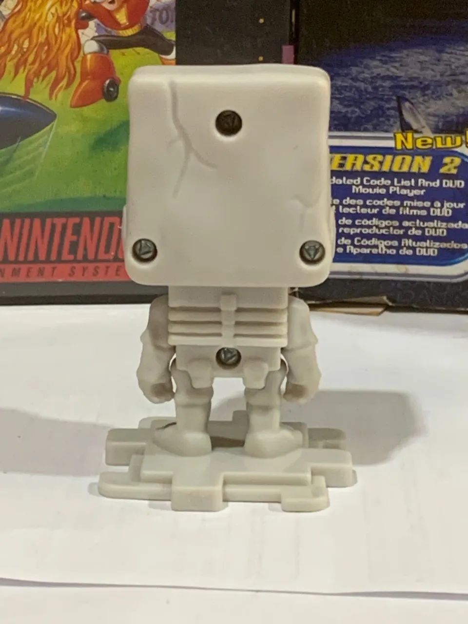 Boneco Esqueleto Cubo Minecraft Filme Mc Donalds Nerd Geek  - Foto 3