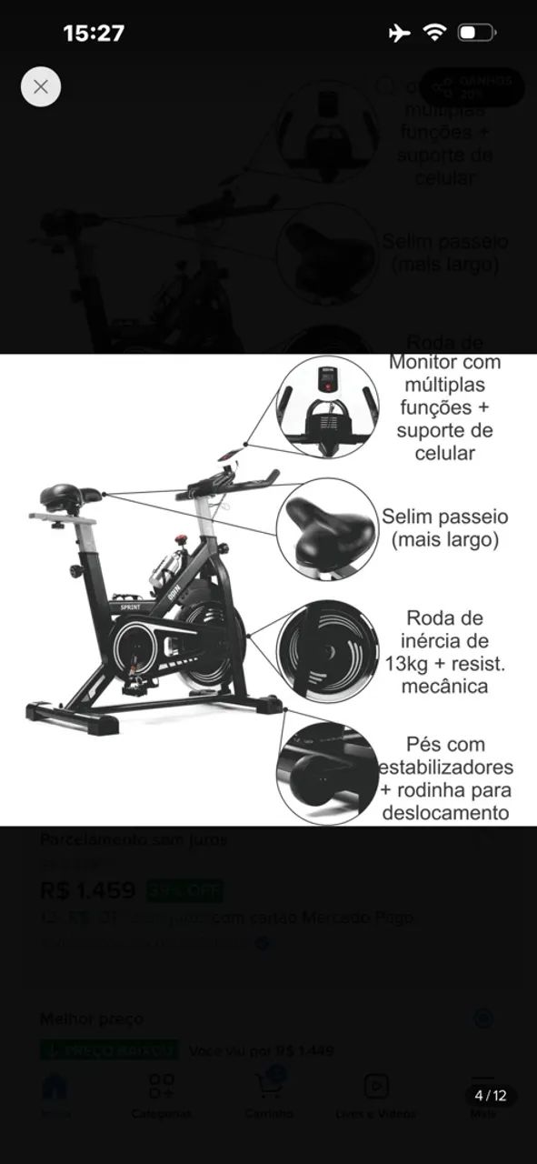 Bicicleta ergométrica Odin  - Foto 2