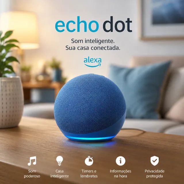 Amazon Alexa Echo Dot Speaker de 5ª Geração - Foto 4