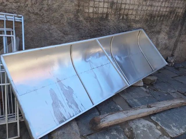 toldo de 3m em chapa de aluminio