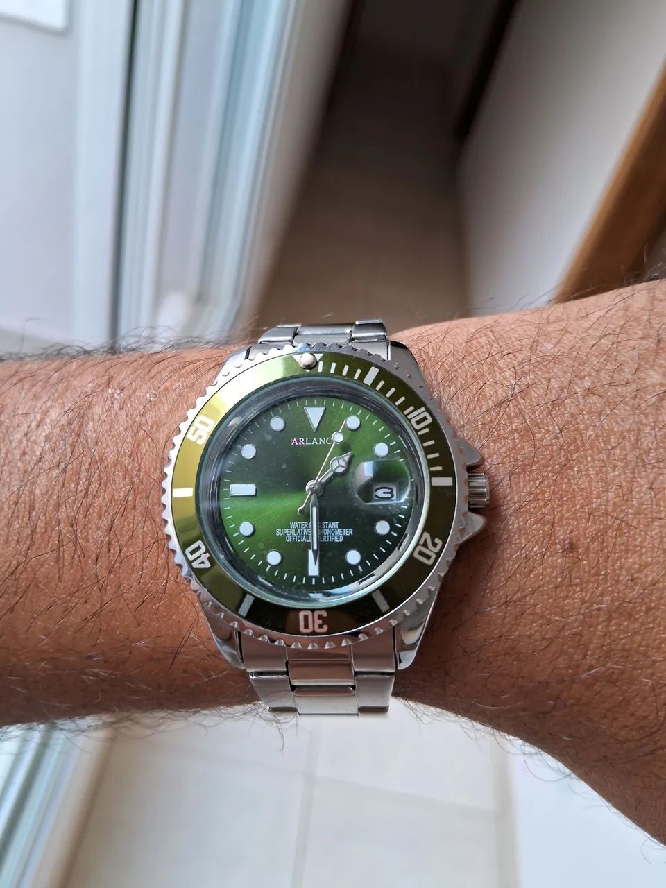 Lindo relógio de pulso marca Arlanch verde - Foto 4