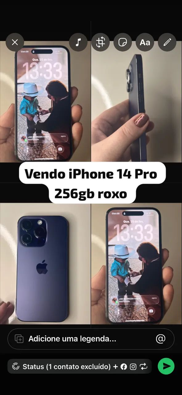 iPhone 14 Pro 256gb roxo - Celulares e Smartphones