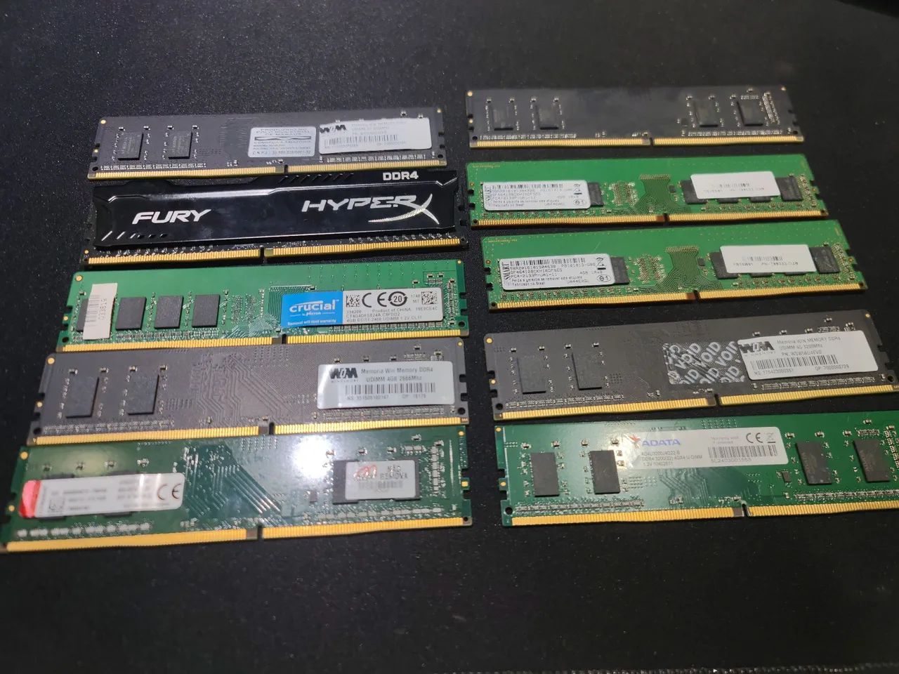 Pack 10 memórias ram 4gb ddr4 