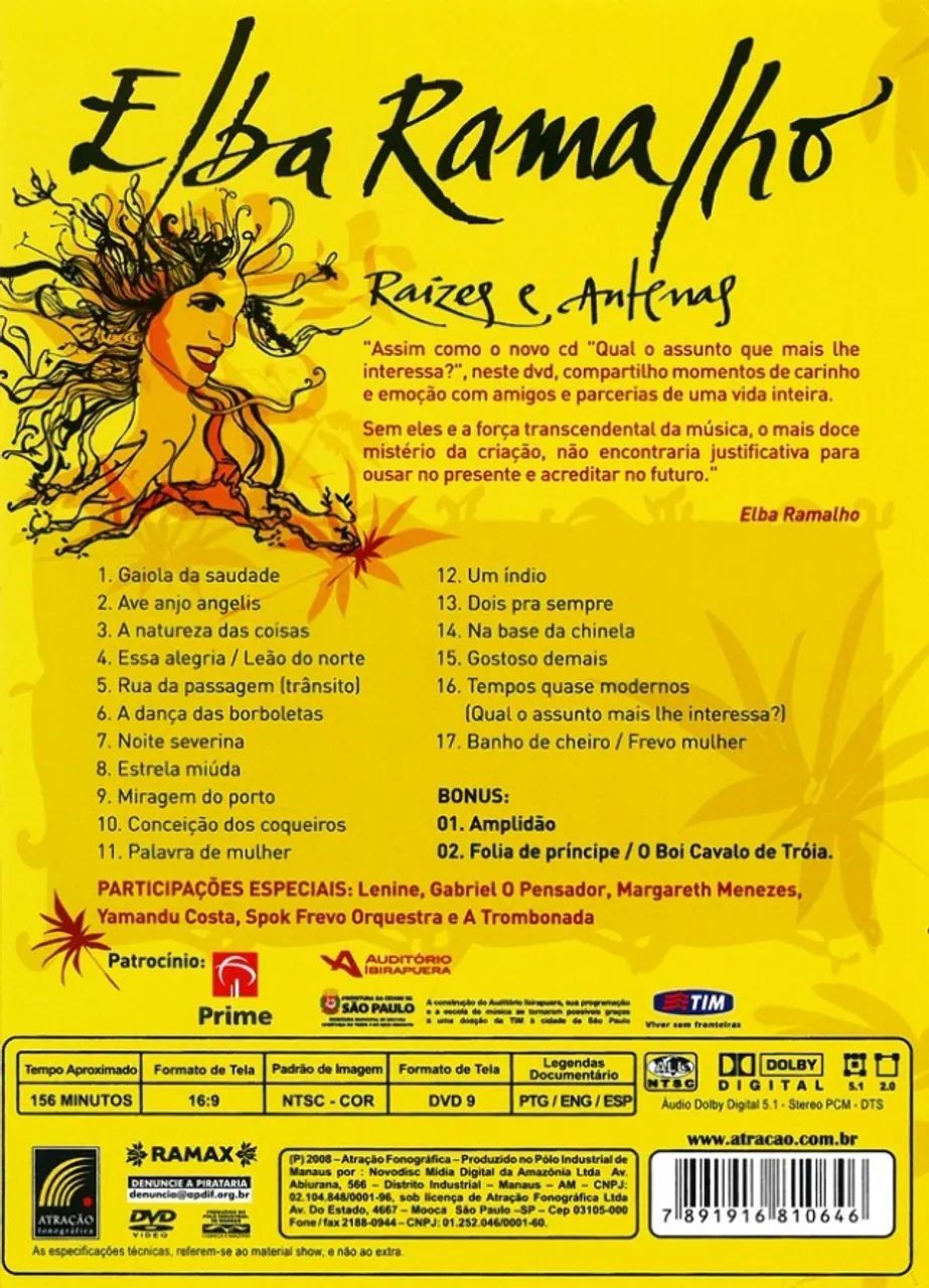 Dvd Elba Ramalho - Raizes E Antenas - Foto 2
