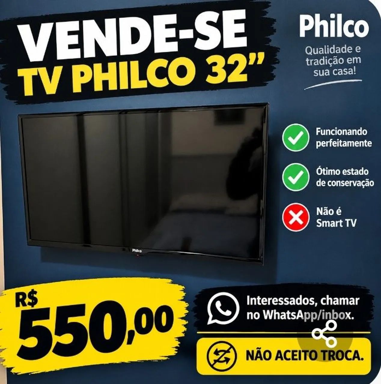 Tv Philco 32 polegadas (não é smart)