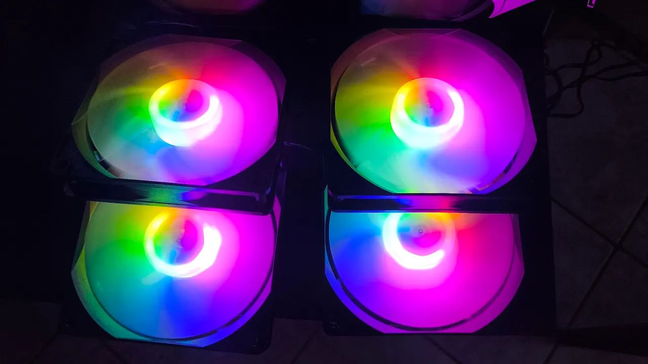 4 Fans Rgb 12v - Foto 2