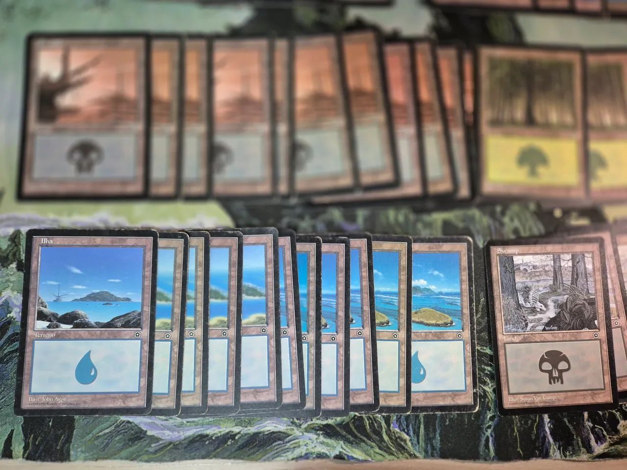 MtG Magic coleção com 73 terrenos de Portal 1 e Portal 2 - Foto 2