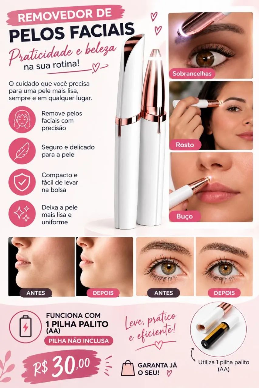 Removedor de pêlos facial 