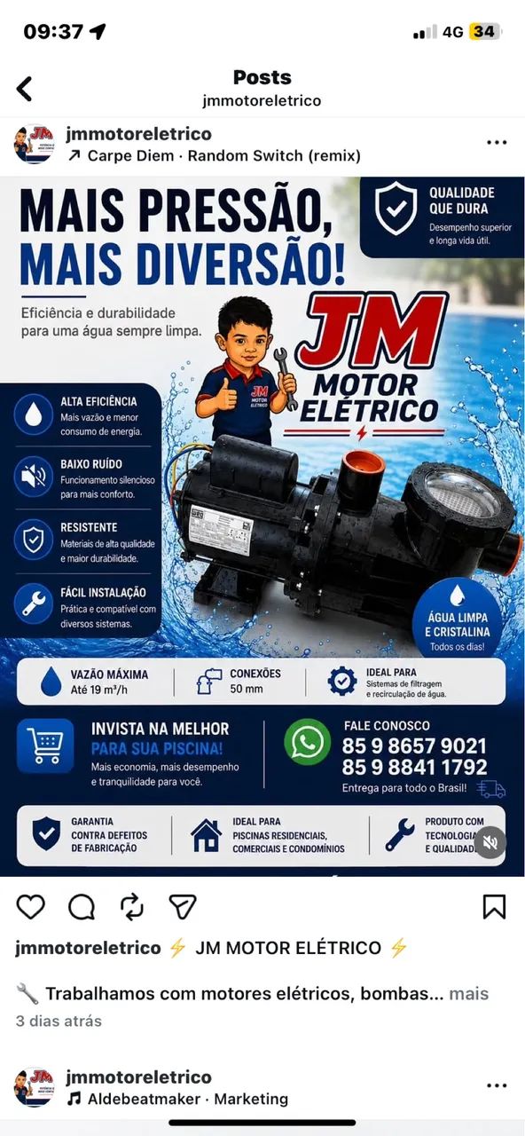 Motor de piscina 