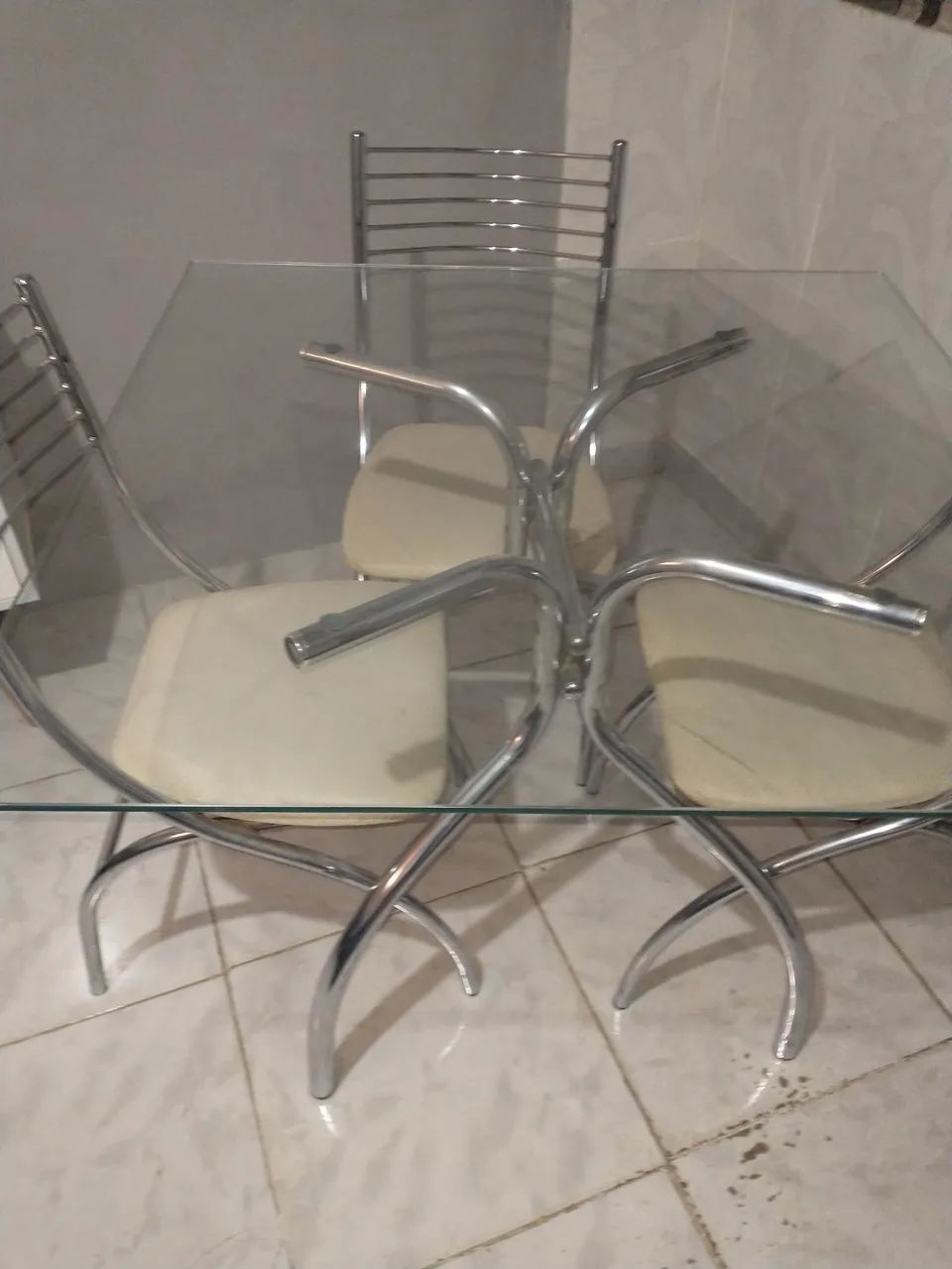 Mesa tampo vidro 90x90 - Foto 5