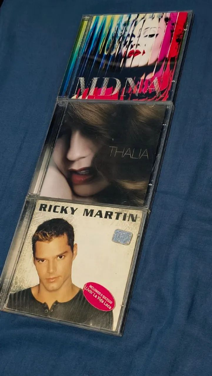 Kit 3 CDs: Madonna, Thalia e Ricky Martin