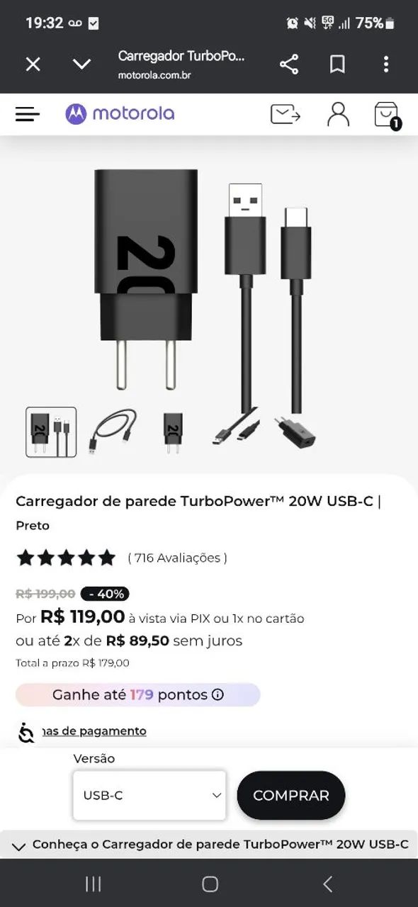 Carregador Motorola original