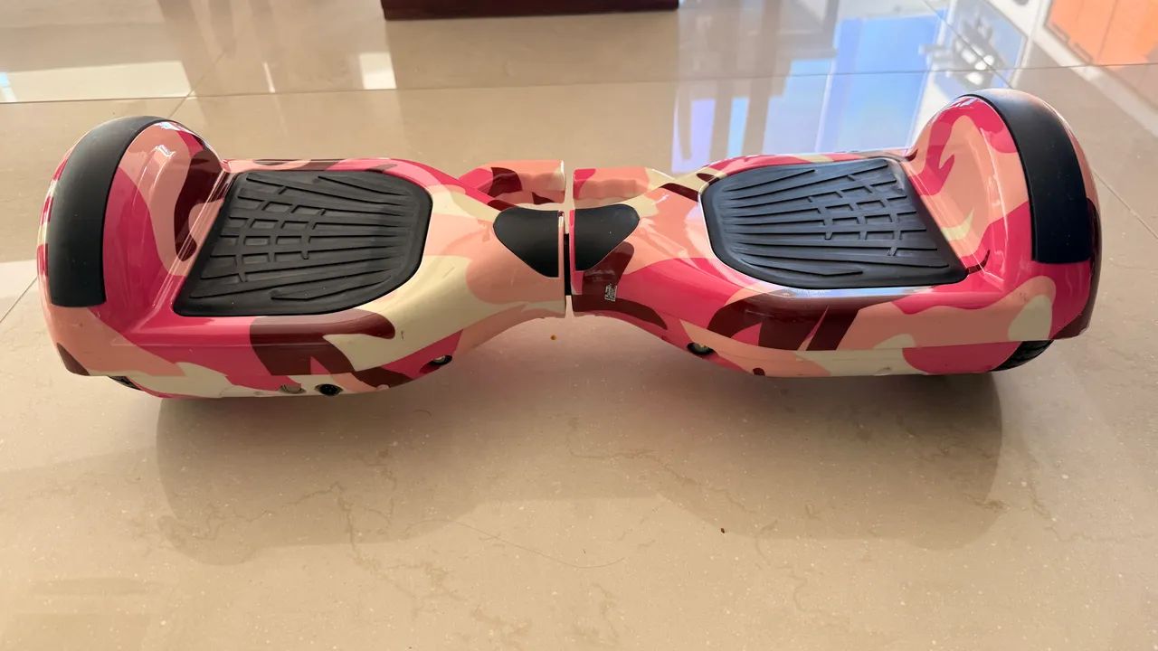 Hoverboard Elétrico Rosa Camuflado - Funcionando - Foto 2