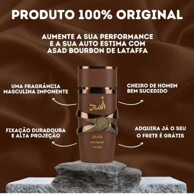 Perfume Árabe Asad Bourbon Lattafa 100ml Masculino  - Foto 3