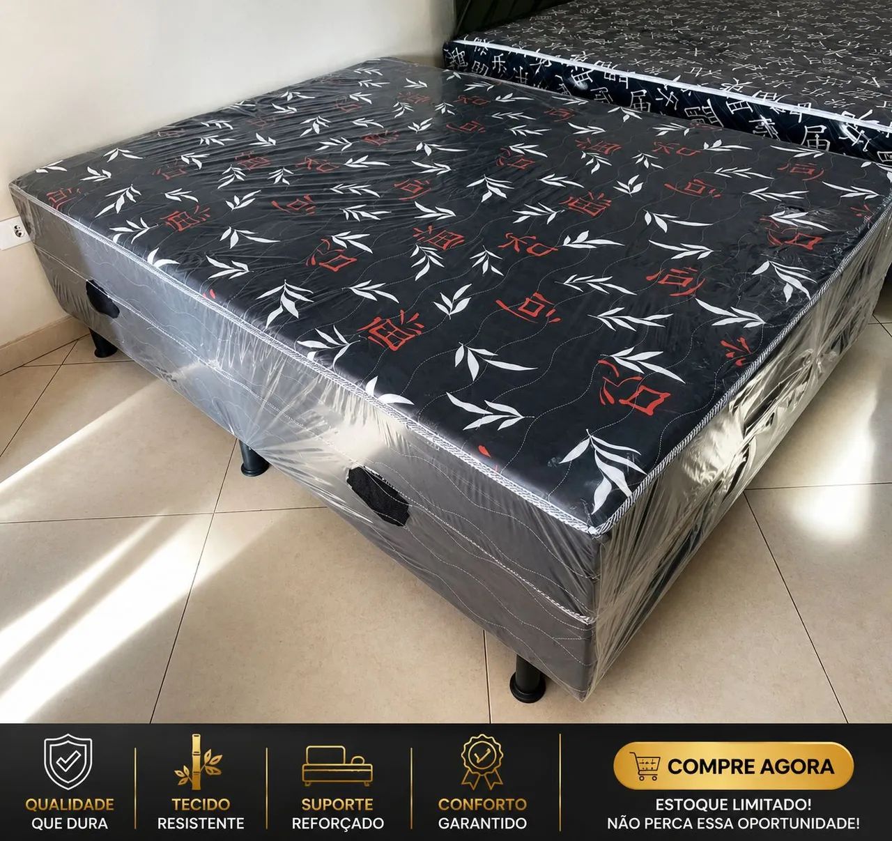 Cama box casal - Frete grátis + Espuma 14cm Celada 