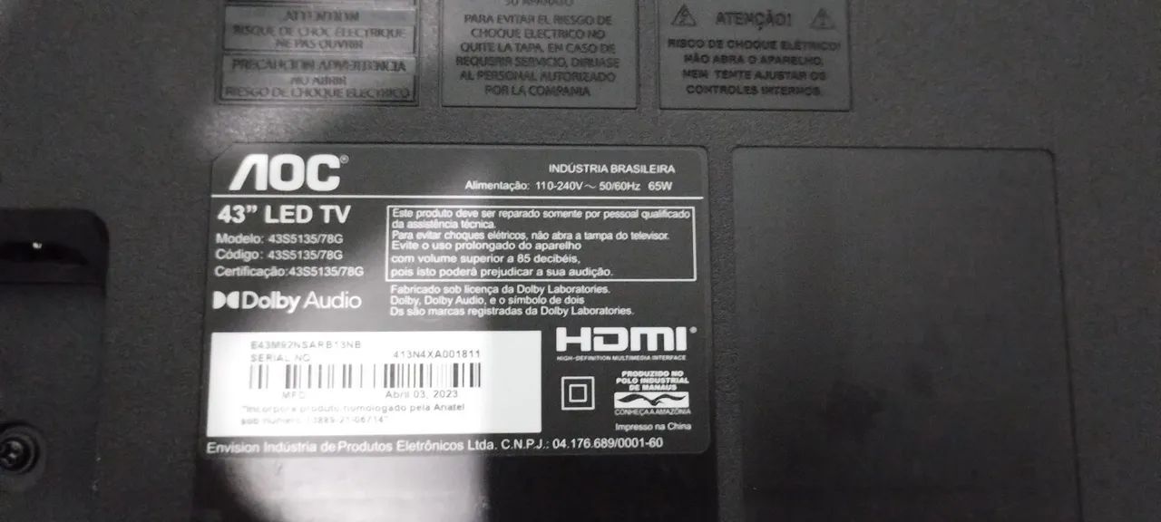 SmartTV AOC ROKU 43 Polegadas - Foto 2