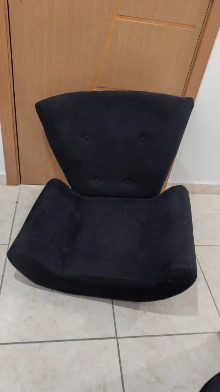 Poltrona Suede preta