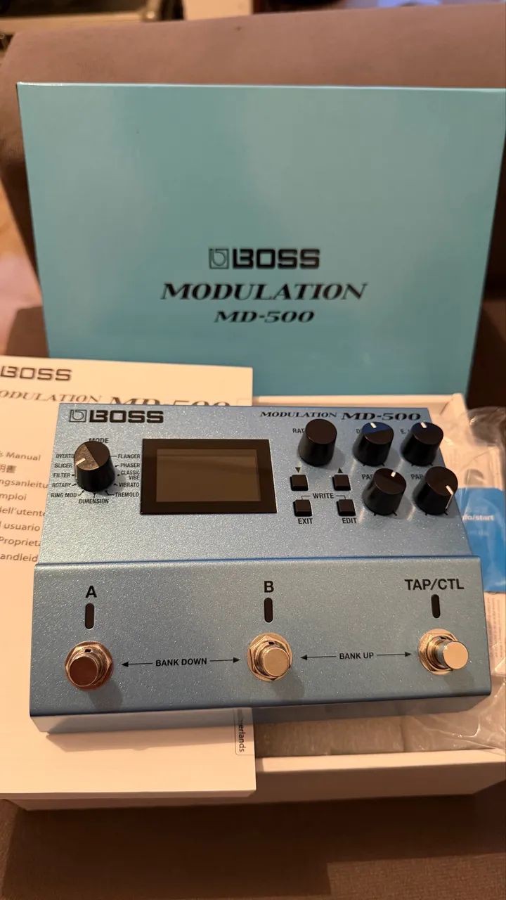 Boss MD500 modulações chorus trêmulo flanger rotary phaser