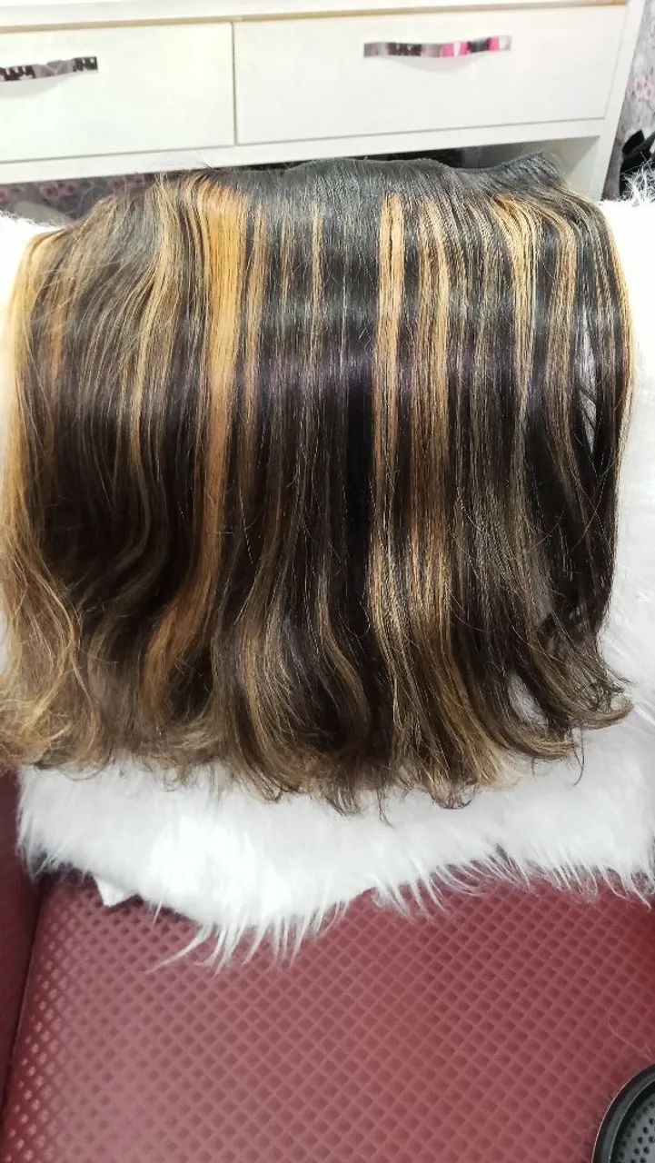 Cabelo humano com luzes - Foto 2