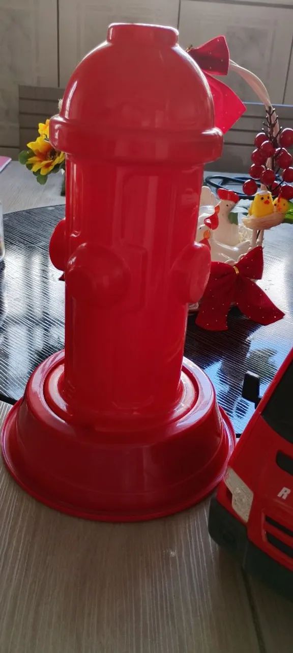 Conjunto caminhões de bombeiro de brinquedo + hidrante  - Foto 5