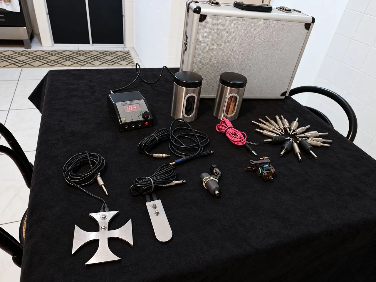 Kit profissional de tatuagem 
