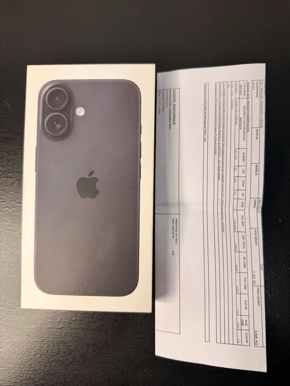 iPhone 16 128GB Preto Caixa aberta 