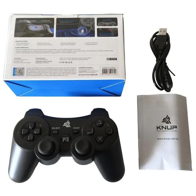 Controle Joystick Sem Fio Knup KP-GM006 Compatível Com PS3 e PC - Foto 5