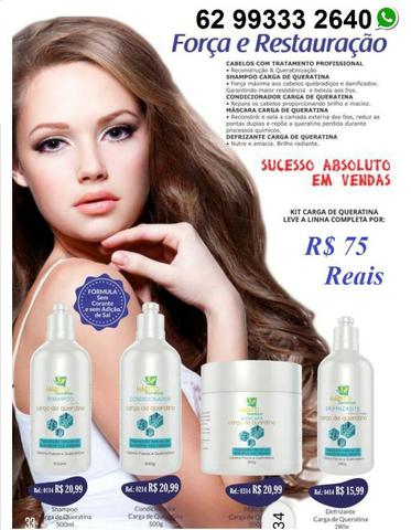 Força e Restauração Capilar Kit Carga de Queratina Hábito Cosméticos