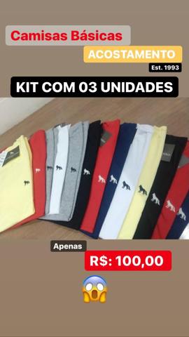 Kit com 3 camisas acostamento.