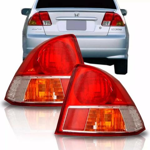 Par Lanterna Traseira Honda Civic 2004 2005 Canto