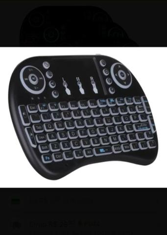 Mini teclado com led pra TV box pra PC notebook - Foto 5