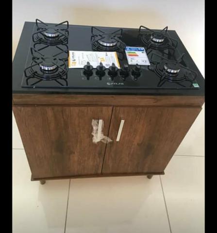 Fogão cooktop 5 chamas c/balcão!