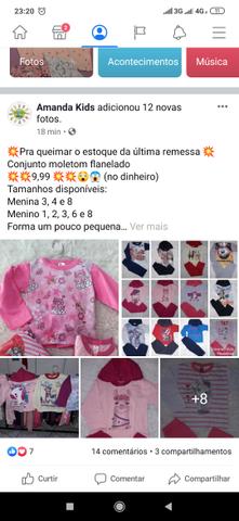 Conjunto moletom flanelado