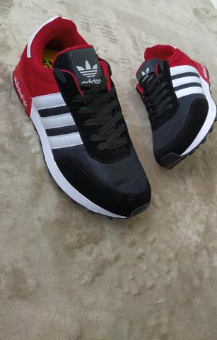 Tênis Adidas Neo Preto vermelho (SALDÃO) - Foto 4